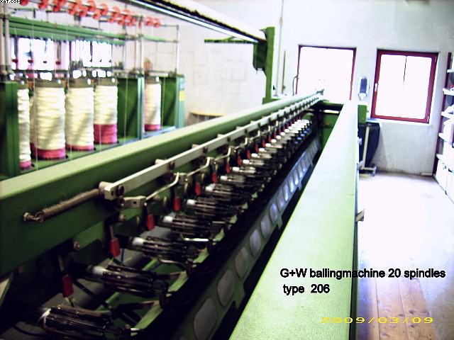 G+W Balling Machine, 1985, type 206, 20 spindles,
